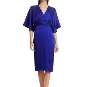 Theia Sapphire Blue Midi Dress